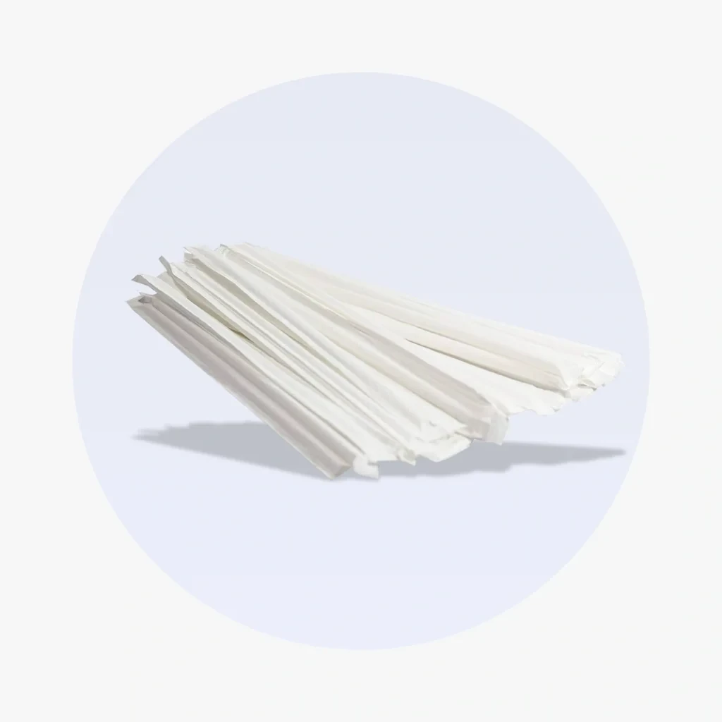 10.25" Wrapped Jumbo Straws - Red
