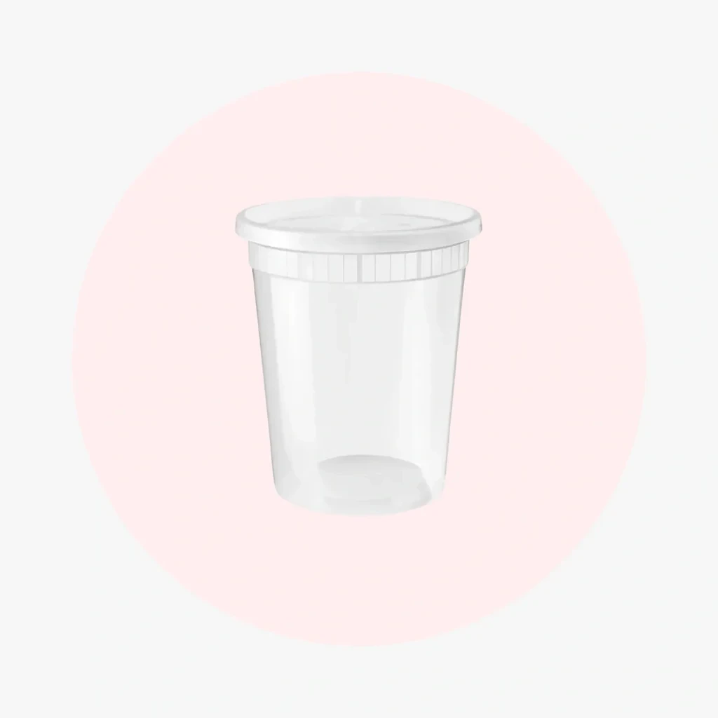 32 oz Plastic Soup Container With Lids