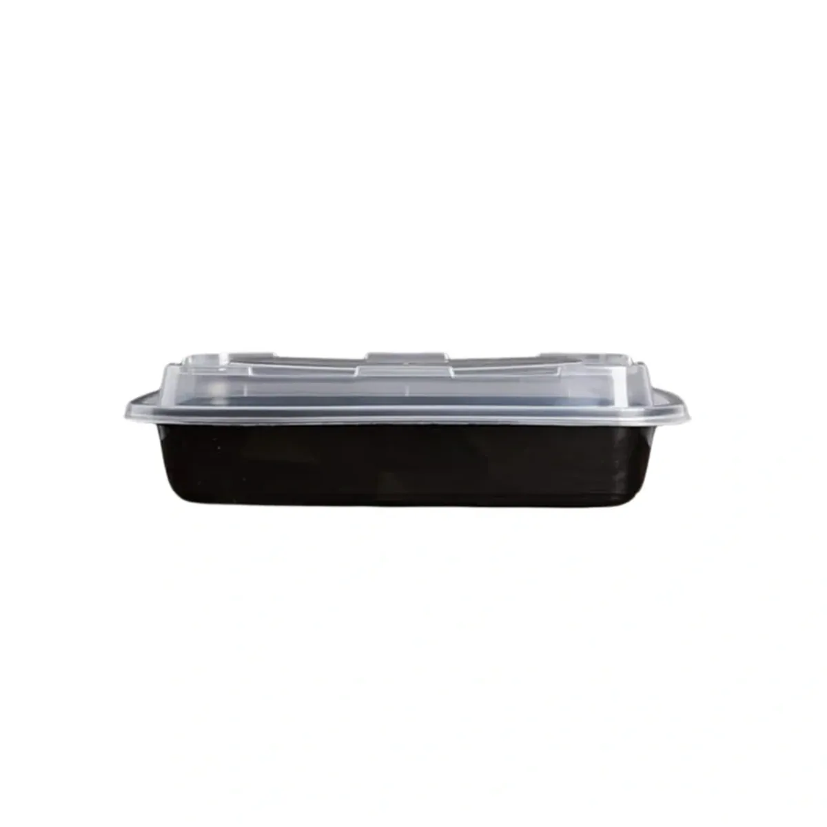 38oz Rectangle Black Meal Prep Containers With Lids