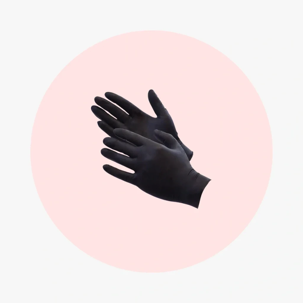 4 Mil Black Nitrile Gloves - Medium
