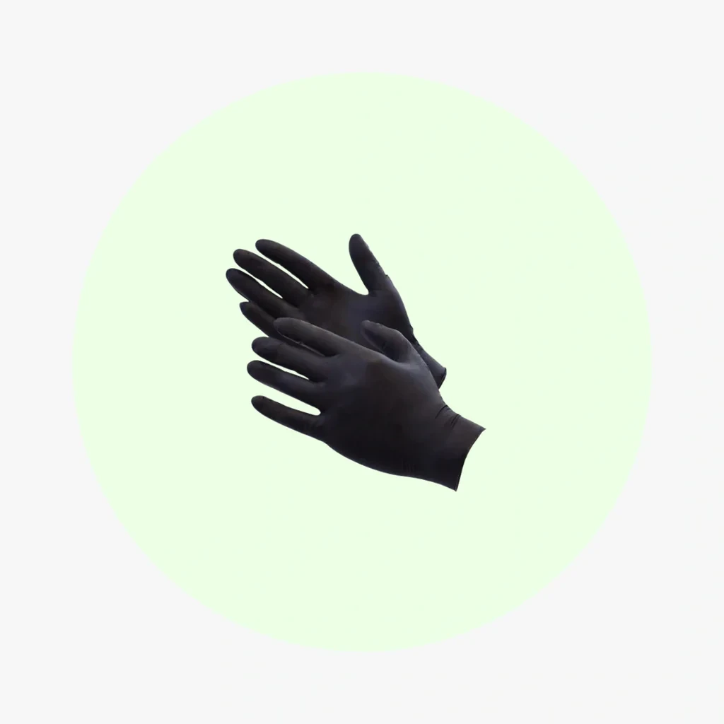 4 Mil Black Nitrile Gloves - Small