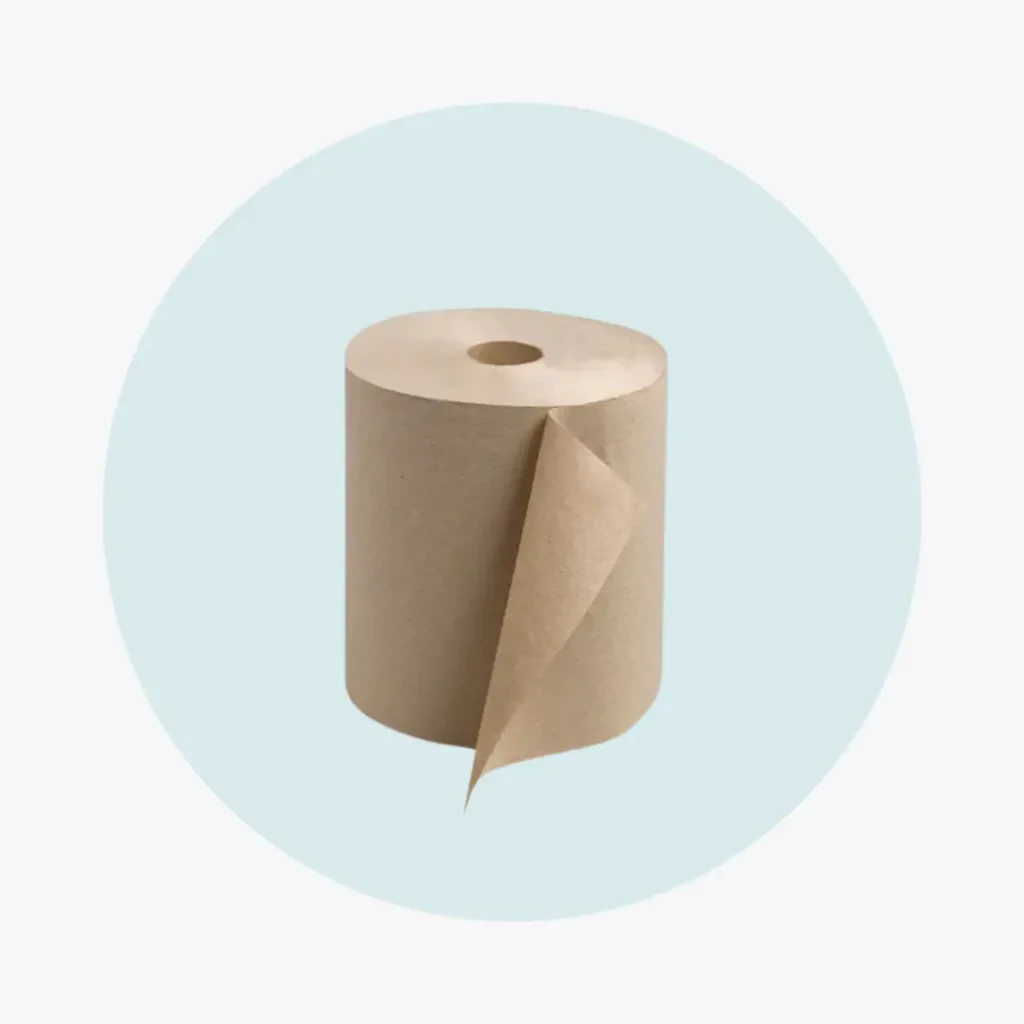 8" x 350' Hardwound Towel Rolls - Natural