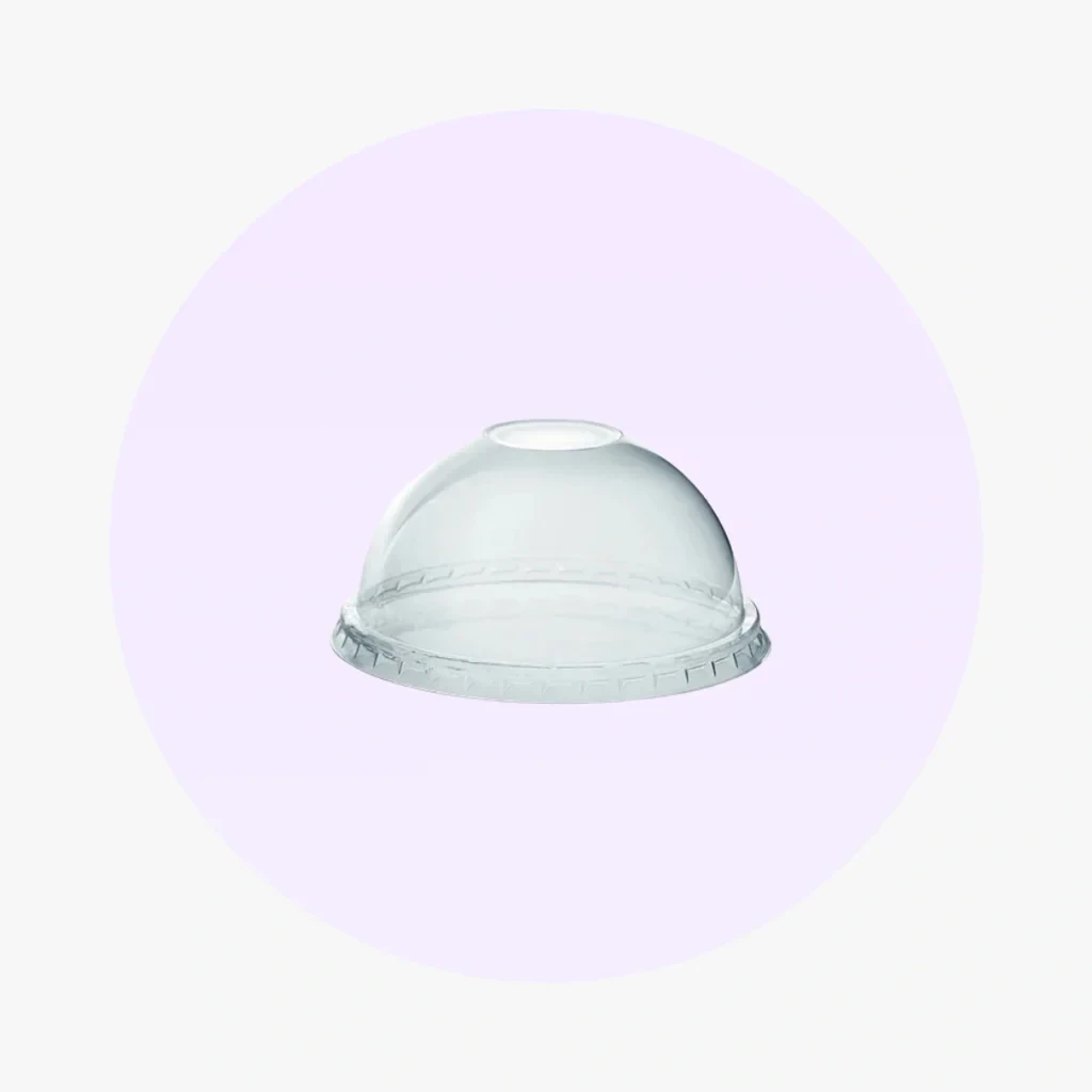 Dome Lids With Hole (98mm)