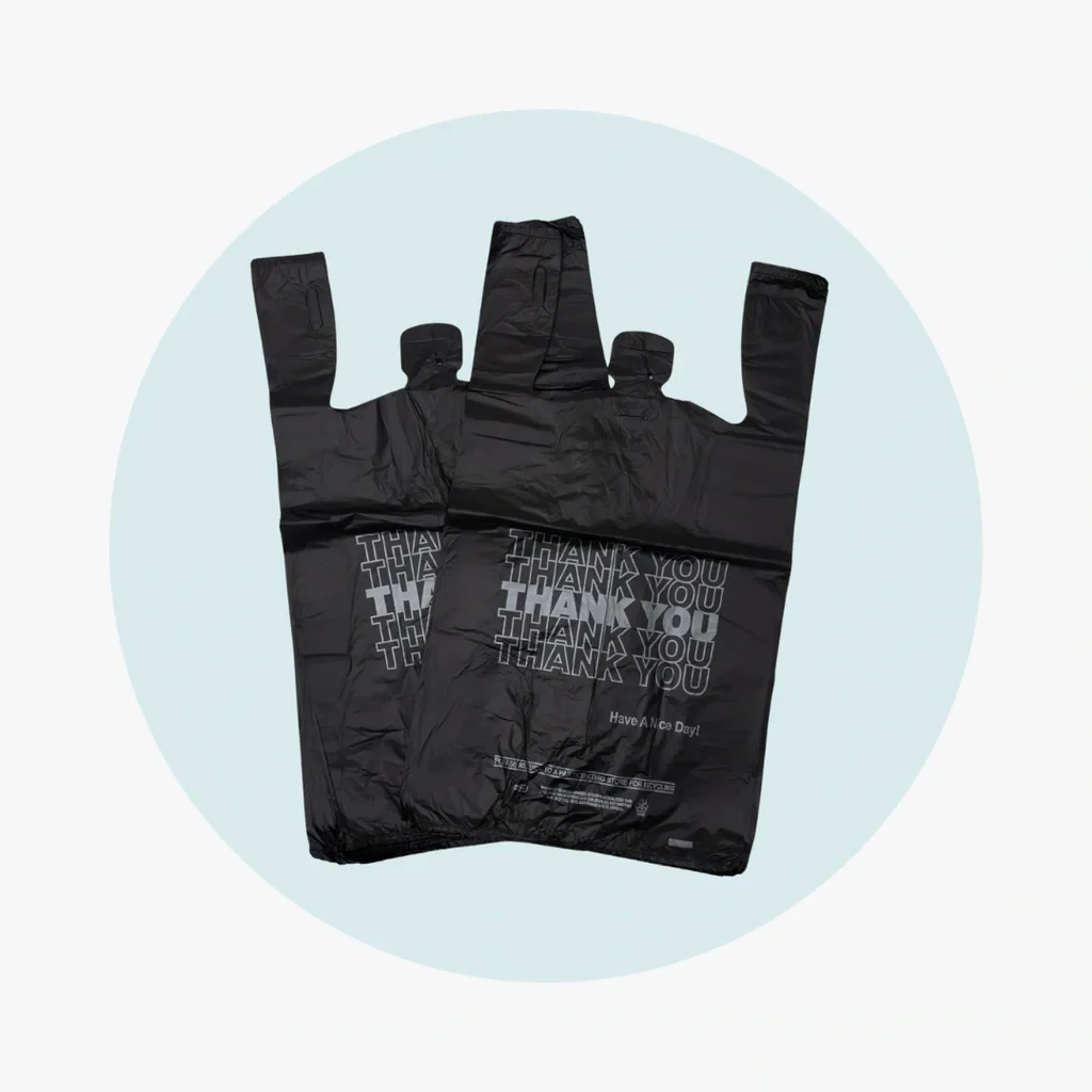 Heavy Duty Extra Large T-Shirt Bag -  Black