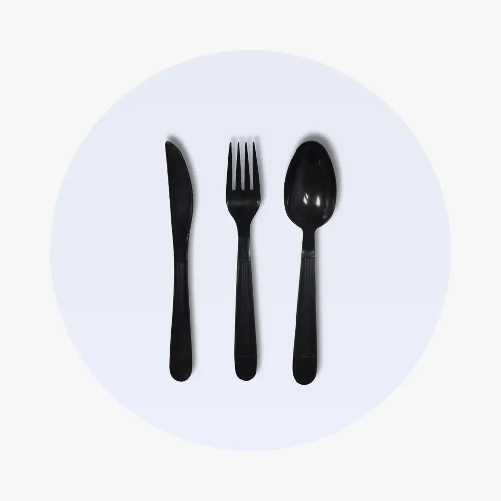 HEAVY WEIGHT BLACK CUTLERY KIT