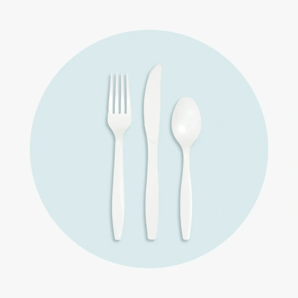 HEAVY WEIGHT WHITE CUTLERY KIT