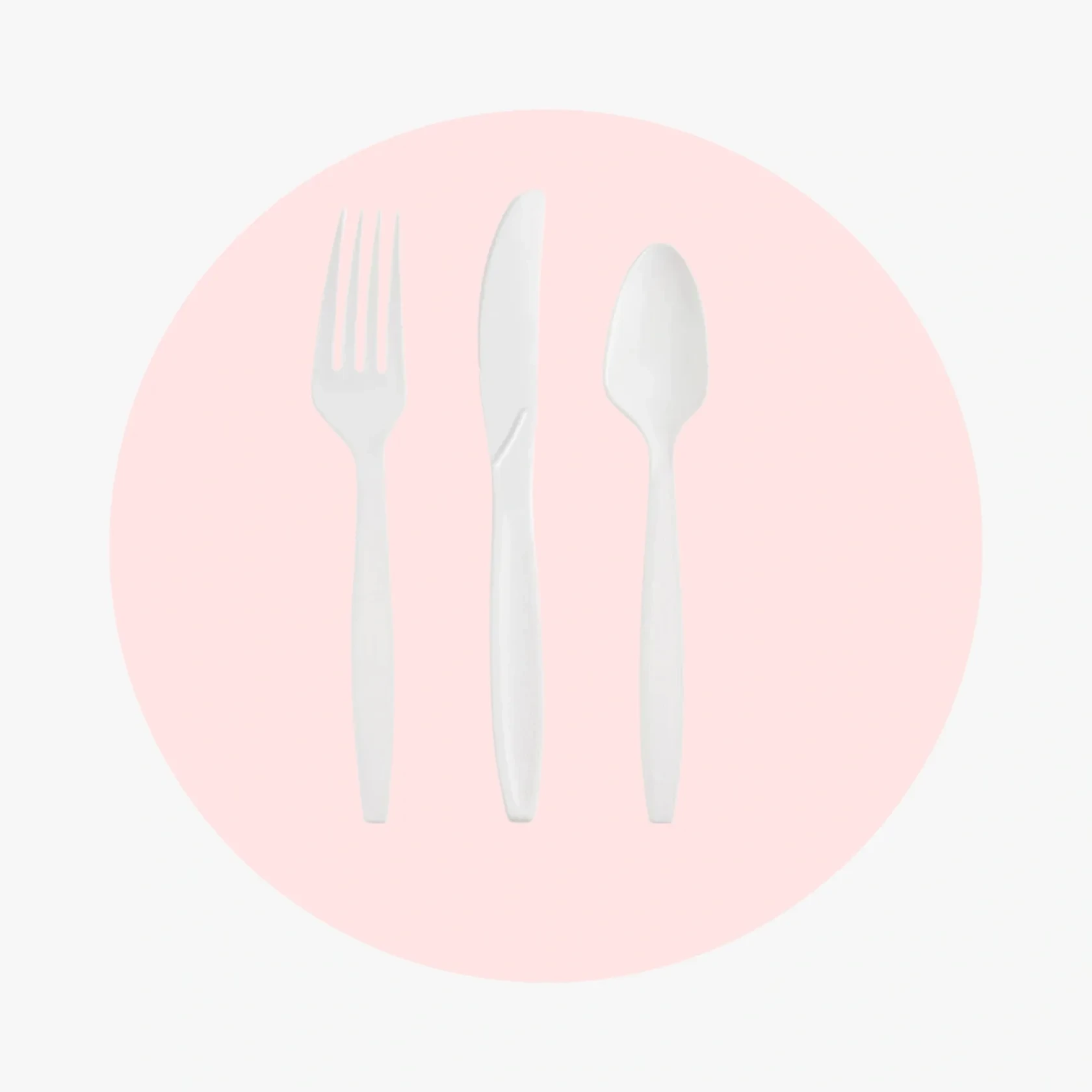 MEDIUM WEIGHT WHITE CUTLERY KIT